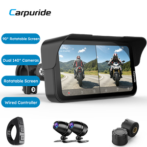 Carpuride CarPlay para Motos <span class=keywords><strong>con</strong></span> Cámaras, Pantalla CarPlay para Motocicleta <span class=keywords><strong>de</strong></span> 6 Pulgadas, Apple CarPlay Inalámbrico, Android Auto, Cámaras Duales W603D - Product Image 1