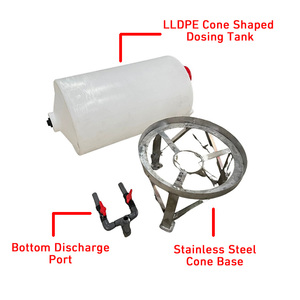 Tanque de PE con Fondo Cónico Blanco de 100L para Dosificación de Líquidos Químicos, con Base, <span class=keywords><strong>Precio</strong></span> de Tanque de Plástico - Product Image 5