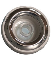 Buse de jet pour spa moderne Hongsheng en PVC blanc - Buse en acier inoxydable de 3,5 pouces avec anneau de protection fileté, 60 jets internes