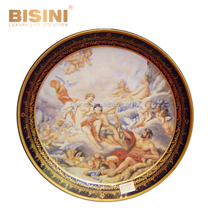 Real oro antiguo Floral adornado Palacio actuación Musical de placa de porcelana para la decoración de la pared - Product Image 3