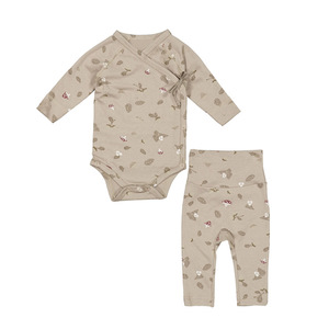 Conjunto de Ropa Infantil con Estampado Floral, Diseño 2022, Unisex, Otoño, Algodón, 2 Piezas - Product Image 1