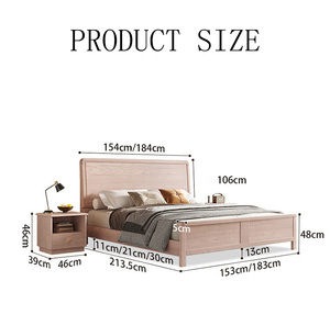 Cama Doble <span class=keywords><strong>de</strong></span> Madera Maciza <span class=keywords><strong>de</strong></span> Fresno <span class=keywords><strong>de</strong></span> Lujo Premium con Lámpara, Muebles <span class=keywords><strong>de</strong></span> Dormitorio, <span class=keywords><strong>Camas</strong></span> <span class=keywords><strong>de</strong></span> Madera, <span class=keywords><strong>Camas</strong></span> King Size con Almacenamiento - Product Image 6