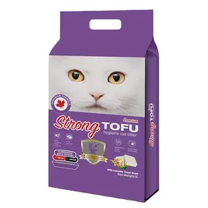 Best price Manufacturer supplies Flushable Eco-friendly Tofu Cat Litter Natural material Organic Arena de gato bar shape litter