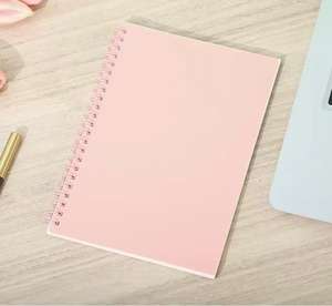 Carnet d'étudiant personnalisable A5 à spirale avec grille à lignes horizontales, couverture en PP mat, 80 feuilles, vente en gros - Product Image 6