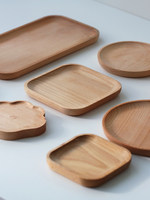 Plateau ovale en bois de style nordique minimaliste, créatif, grand et petit, pour le rangement et les tasses à thé à la maison