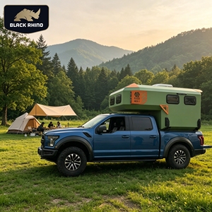 4X4 Slide-In Pick-Up Truck Camper with Foldable Roof Lightweight Overland Trailer Rooftop Awning Tent for Outdoor Camping Travel - Product Image 1