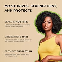Moisture Miracle 5 huiles essentielles pour les cheveux Protection contre l'humidité Croissance avec vitamine E, argan, ricin, pépins de raisin, noix de coco, huile d'olive