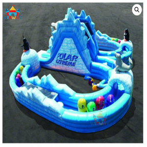 Parcours d'obstacles gonflable sur le thème de l'hiver 2025, extrême polar, location, couleur et logo personnalisés, garantie 3 ans, certifié CE pour le plaisir - Product Image 5