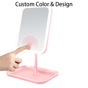 Factory Stock Aluminum Plastic <strong>Rectangular</strong> LED Portable Smart Lighted Makeup <strong>Mirror</strong> Fill Light for Female Students Beauty Use - Product Image 2