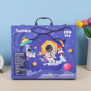 ชุดของขวัญอุปกรณ์ศิลปะกระดาษสำหรับเด็ก 156 ชิ้น สำหรับนักเรียน<span class=keywords><strong>อนุบาล</strong></span> ประกอบด้วยอุปกรณ์วาดภาพ <span class=keywords><strong>สี</strong></span><span class=keywords><strong>น้ำ</strong></span> ปากกาสีน้ำ และอุปกรณ์วาดเขียนอื่นๆ - Product Image 6