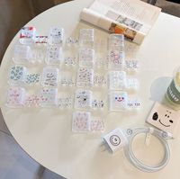 Protectores de Cable de Carga para iPhone 18W 20W, Funda Cubrecable con Diseño Adorable de Dibujos Animados, Protector de Cable de Cargador USB de Silicona TPU