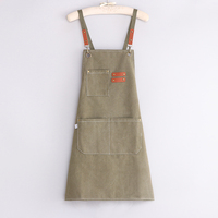 Tablier de cuisine en toile de coton personnalisé avec logo pour barista, chef, restaurant, grill, café, fête