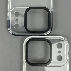 Étui de protection contre les chocs en TPU TPE, logo personnalisé, cadre d'appareil photo noir pour <span class=keywords><strong>iPhone</strong></span>, étui de téléphone transparent fluorescent néon pour Samsung - Product Image 6