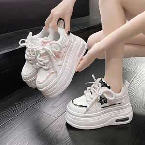 ashion White <b>Shoes</b> Womens 2025 Spring New Casual <b>Height</b> <b>Increasing</b> Platform Small Student Niche Board26 - Product Image 2
