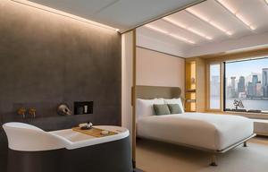 Modern Song Design Hotel Bedroom <b>Set</b> King Size <b>Bed</b> Ottoman Wooden Panel Design Minimalist Style Durable 5-Year Warranty <b>for</b> - Product Image 3