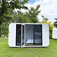 Capsule spatiale Apple moderne, conteneur détachable, certifiée CE, lodge de luxe pour usage agricole, hôtelier et en parc