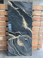 Panneau mural en PVC à revêtement UV imitation marbre, haute brillance, facile à installer, luxueux, imperméable, sans formaldéhyde, flexible, résistant au feu