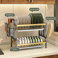 Le plus récent égouttoir à vaisselle supports pour cuisine comptoir drain cadre en métal égouttoir caddy
