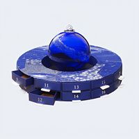 Nouvelle conception de boîte de calendrier de l'avent en forme de couronne, boîte à tiroirs ronde, boîte cadeau de compte à rebours de Noël pour chocolats, biscuits, macarons, bonbons de marque