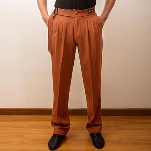Latin Modern Ballroom <strong>Dance</strong> Professional Harlan Style Trousers <strong>Pants</strong> for <strong>Men</strong> - Product Image 3