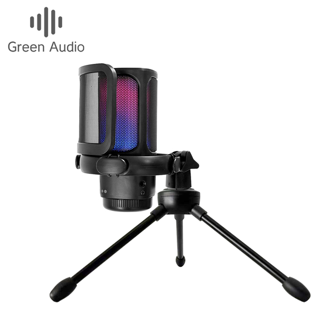 GAM-S1 USB Podcast Microphone Studio PC Microphone with RGB Desktop Stand for Streaming Recording Vocal Dubbing YouTube Singing