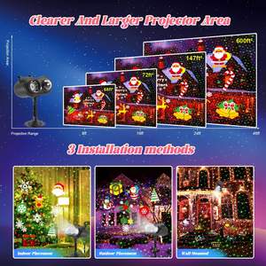 ไฟโปรเจคเตอร์กลางแจ้ง กันน้ำ 2-in-1 ไฟตกแต่งวันหยุดเอฟเฟกต์มหาสมุทร พร้อม 16 รูปแบบ 10 สี สำหรับตกแต่งวันวาเลนไทน์ - Product Image 6