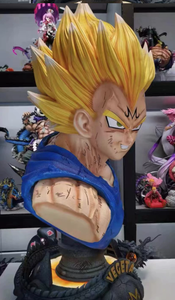 Buste de <span class=keywords><strong>Majin</strong></span> <span class=keywords><strong>Vegeta</strong></span> 1/1, sculpture GK Dragon Ball Anime pour collectionneurs, résine, lumières LED, sculpture artistique peinte à la main, haute précision - Product Image 3