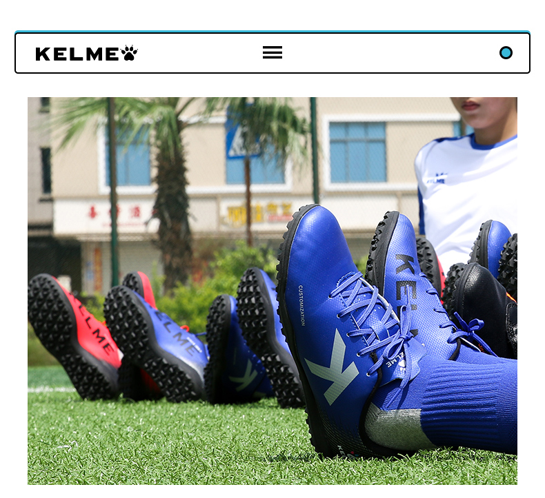 KELME Men's Soccer Shoes Football Boots Original Men TF White Soccer Cleats Professional Men's Soccer Football Futsals Sneakers