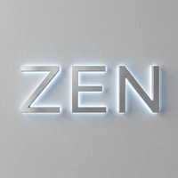 Enseigne extérieure pour boulangerie, lettres en acier inoxydable avec éclairage halo LED