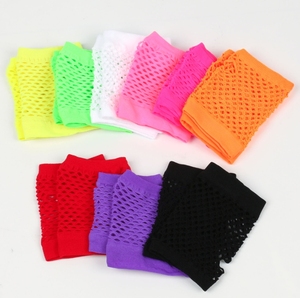 Gants <span class=keywords><strong>en</strong></span> résille Gants courts <span class=keywords><strong>en</strong></span> <span class=keywords><strong>maille</strong></span> de nylon Gants sans doigts pour femmes et filles Costume des années 80 Accessoires de soirée de mariage Vente <span class=keywords><strong>en</strong></span> gros - Product Image 6