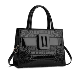 Glossy Leather Crocodile Pattern Women's Handbag Large Capacity Shoulder Crossbody Bag Fashion Water Resistant Spring 2024 - Product Image 5