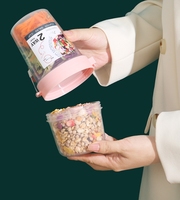 Contenant Sûr en Plastique pour Salade de Petit-Déjeuner, Tasse Portable pour Fruits et Légumes, Bouteille de Yaourt Légère avec Fourchette