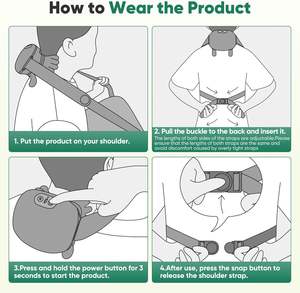 Masseur électrique sans fil ergonomique pour les épaules et le cou, masseur Shiatsu pour le cou et les épaules avec poignée - Product Image 2