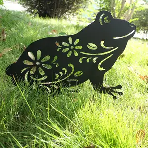 Benutzer definierte kreative Outdoor Metall Garten Dekor Lack ausgehöhlt Tier Metall Rasen Hof Dekor Hof Zeichen Garten Ornamente