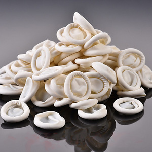Doigts protège-doigts jetables blancs sans poudre en latex pour accessoires de beauté, nail art et maquillage permanent - Product Image 1