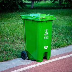 Contenedores de basura de plástico con pedal para saneamiento y gestión de bienes comunitarios, de 100L, 120L y 240L, para remolque. - Product Image 2