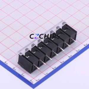 KF28C-7.62-7P Barrier Terminal Block Through hole Component (THT),P=7.62mm Connector With Cover Plate 7.62mm 1x7P Straight Pin - Product Image 2