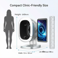 Analyseur de peau portable LED 3D avec IA, miroir magique, 19 indicateurs de détection cutanée pour une évaluation complète de la peau