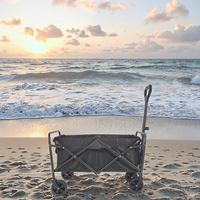 Hitree Vente Chaude Portable Heavy-Duty Pliant Wagon pour Plage Camping Pliable Chariot Poussette Chariot