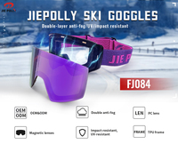 Lunettes de ski OTG personnalisées avec logo OEM, verres magnétiques de luxe pour l'extérieur, photochromiques, pour snowboard,