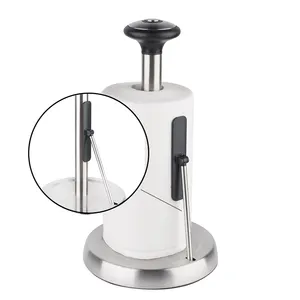 Countertop simply Kitchen tissue holder stainless steel tissue Paper Holder Stand Chef paper towel holder