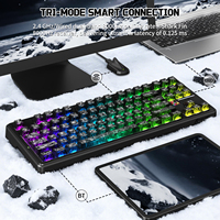 Teclado Mecánico Inalámbrico ATTACK SHARK X87 ULTRA 10000mAh RGB con Resorte de Hoja y Junta, 87 Teclas TKL para Gamers de PC