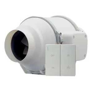 PERSIAN Quiet 4" Inline Duct Fan with Speed Controller Ventilation Exhaust Fan for Heating Cooling