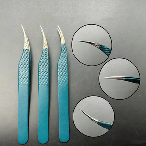 Pince à épiler pour extensions de <span class=keywords><strong>cils</strong></span> en acier inoxydable de haute précision à pointe lisse, fabriquée directement par Yucagci |   Outils de beauté pour la vente en gros - Product Image 3