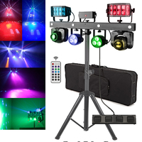 Équipement DJ Portable Professionnel Lumières de Scène Mobiles 6x8W RGBW 4-en-1 LED Par Bar avec Support pour Disco, Concert et Bar