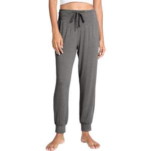 Pantalon de pyjama en viscose de bambou personnalisé pour femme, taille haute avec cordon de serrage, vente en gros - Product Image 1