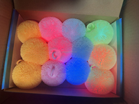 Balle anti-stress TPR douce et colorée, jouets à presser, balle anti-stress avec lumière, faible quantité minimale de commande, 12cm