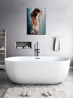 Vente en gros 2024 - Art mural romantique et sexy pour femmes - Portrait - Style moderne - Toile - Peinture à l'huile décorative - Cadre - Décoration pour la maison, l'hôtel, le bar