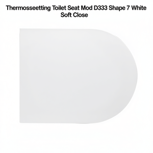 Siège de toilette thermodurcissable Mod D333 Forme 7 Blanc Fermeture douce - Product Image 3
