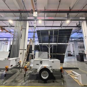 Di động năng lượng mặt trời ánh sáng tháp 4000 Wát năng lượng mặt trời Powered chiếu sáng tháp nội bộ Cáp định tuyến - Product Image 6